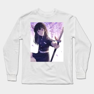 School Girl Swordswoman Kanao Long Sleeve T-Shirt